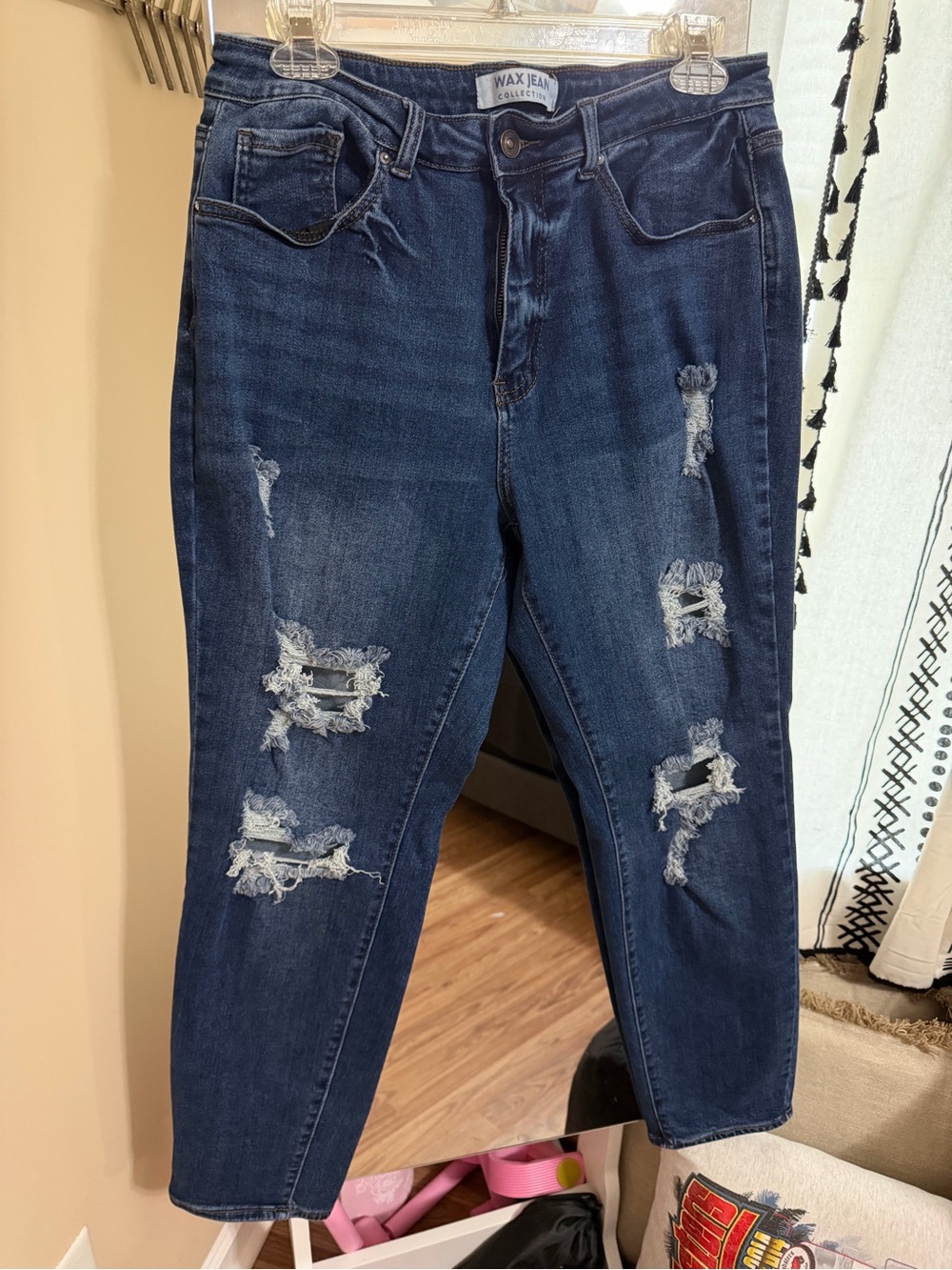 Wax Jean Distressed Straight Leg Women's Jeans